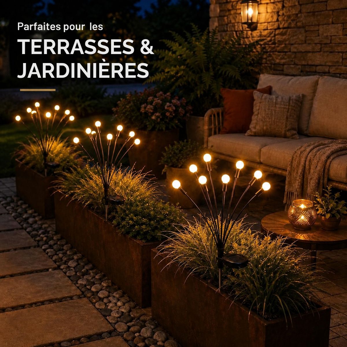 Lampes solaires effet luciole