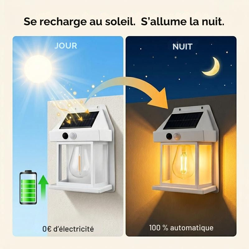 Lampe solaire extérieure avec détecteur de mouvement