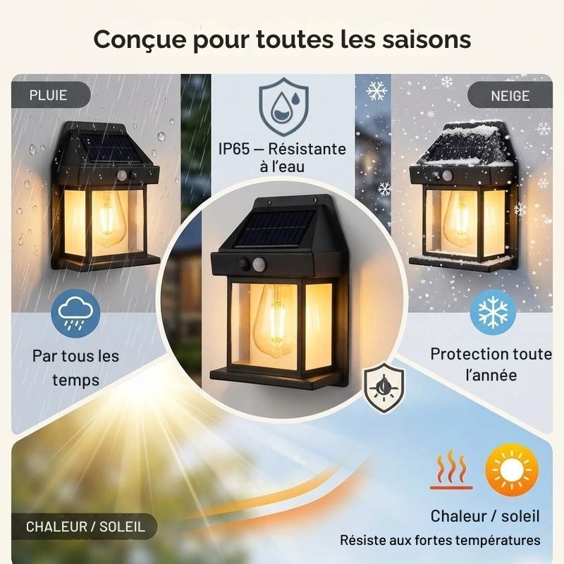 Lampe solaire extérieure avec détecteur de mouvement