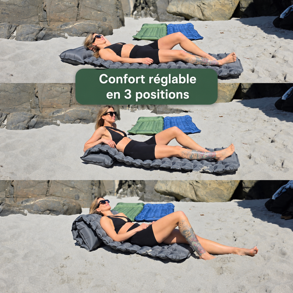 Matelas gonflable avec pompe intégrée – Prêt en 30 secondes