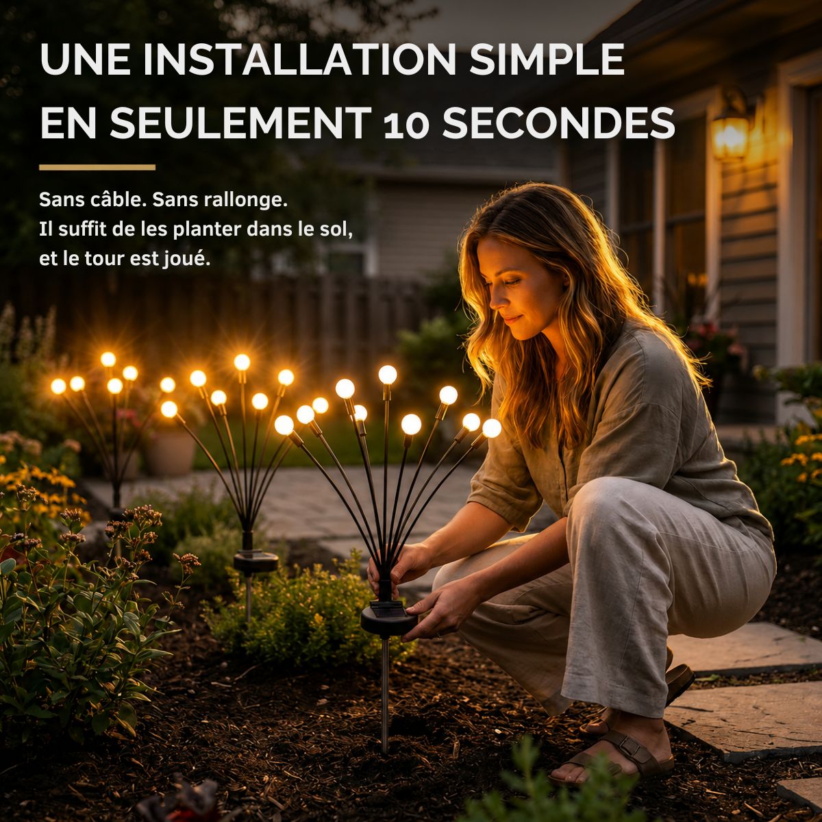 Lampes solaires effet luciole