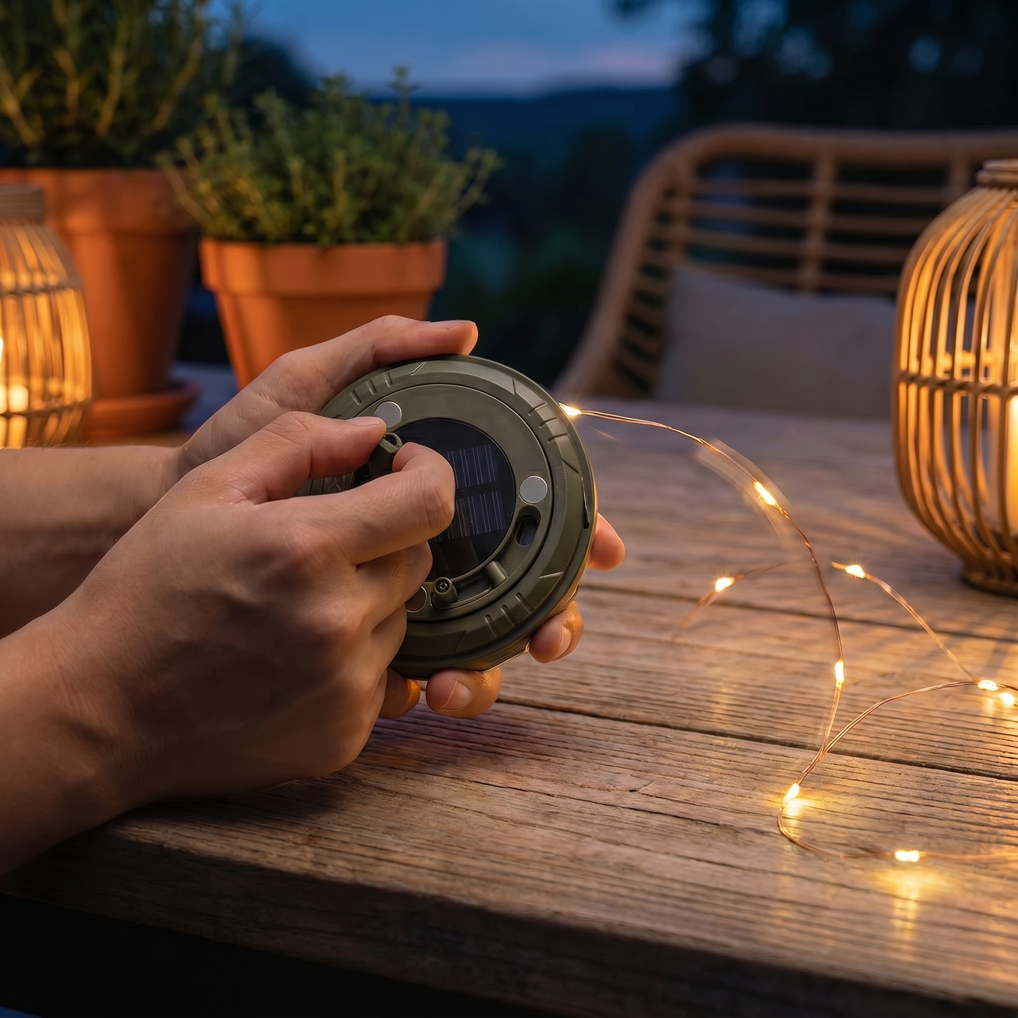 Guirlande solaire LED d’extérieur